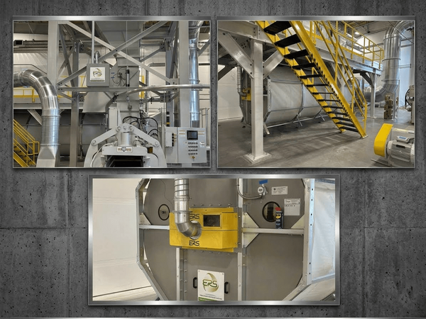 ERS completed the installation of a new dust control system for a paper and packaging converting facility, supporting trim and matrix handling operations.