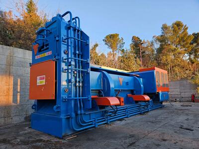 TAURUS BLULINE shear baler system engineered for compressing and cutting mixed scrap efficiently.