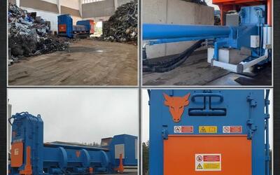 ERS Engineered Recycling Systems Taurus mobile diesel shear baler for scrap metal processing