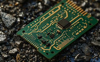 Engineered Recycling Systems designs custom e-scrap recovery solutions that extract rare materials from PCB boards with precision and safety.