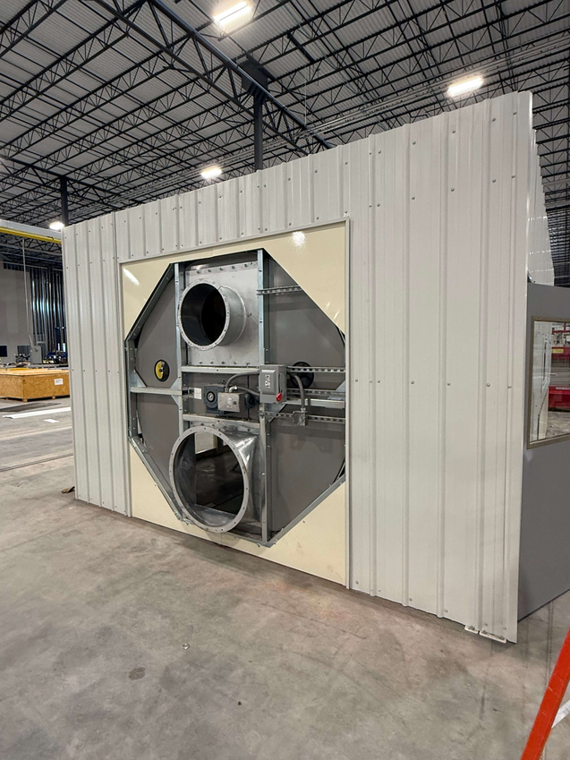 Installation of CCM® OCT Filter for Göpfert HBL VTS system, showcasing Engineered Recycling Systems’ explosion-proof, zero-exposure filtration technology.