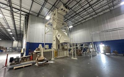 ERS trim removal and dust collection system installation at a new corrugated box manufacturing plant expansion.