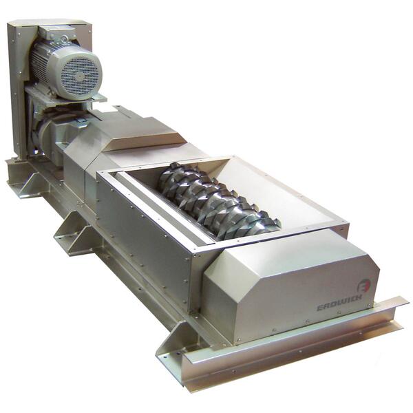 Engineered Recycling Systems Erdwich single-shaft shredder — precision rotor/stator cutting system designed for efficient reduction of metals, plastics, and industrial scrap with customizable throughput and particle sizing