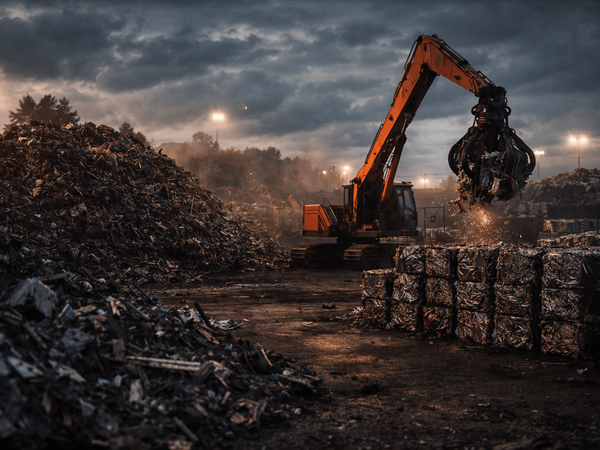 Article discussing how Section 232 tariffs increase the value of domestic scrap processing and highlight ERS engineered systems for shearing, shredding, sorting, and baling.