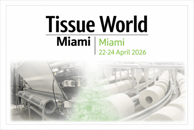 Engineered Recycling Systems LLC event poster for Tissue World Miami 2026 featuring tissue converting and conveyor systems