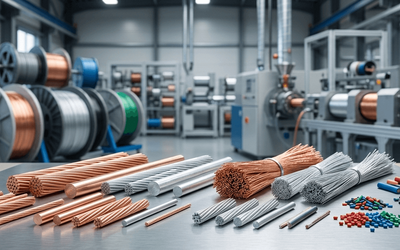 Engineered Recycling Systems in‑house wire scrap recovery for wire manufacturers, showing clean copper and aluminum production scrap symbolizing high‑purity recycling inside manufacturing facilities