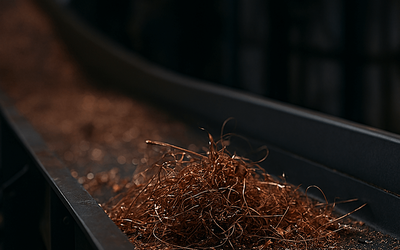 Symbolic representation of ERS in-house systems for tailings and ASR processing, highlighting scrap value recovery and metals control without outsourcing.