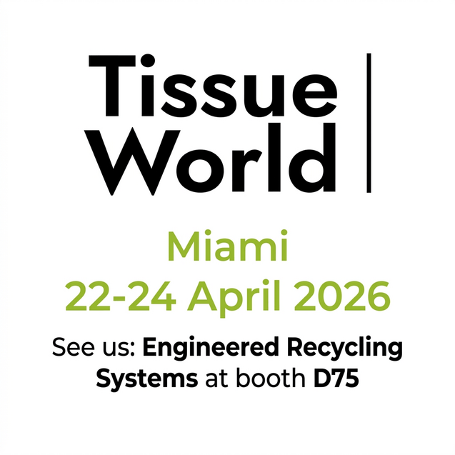 Engineered Recycling Systems exhibiting at Tissue World Miami 2026 at Exhibit D75 Booth 75
