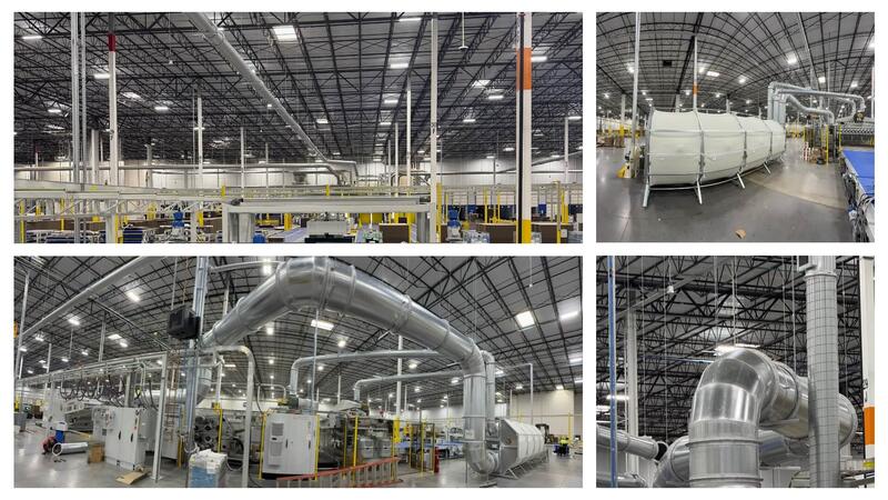 ERS dust collection system for paper converting (symbolic representation)