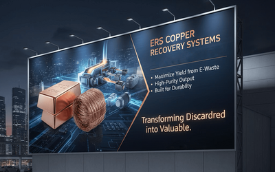 ERS Copper Recovery Systems address 2025 recycling trends, maximizing high-purity copper yield from electric motors and e-waste to support electrification demand and circular economy goals.