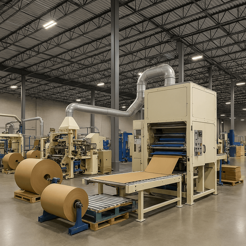 ERS dust collection system for paper converting (symbolic representation) ERS dust collection system for paper converting (symbolic representation)
