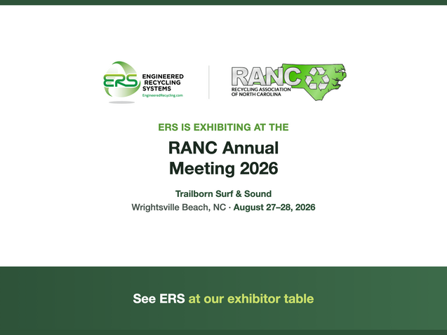 ERS exhibiting at the RANC Annual Meeting 2026, Wrightsville Beach NC, August 27-28.