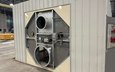 Installation of CCM® OCT Filter for Göpfert HBL VTS system, showcasing Engineered Recycling Systems’ explosion-proof, zero-exposure filtration technology.