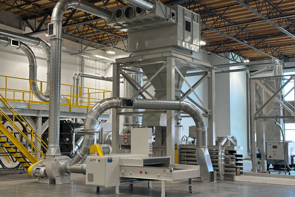 Engineered Recycling Systems LLC Low Profile Separator designed for efficient trim, matrix, and lightweight scrap separation in continuous production environments.