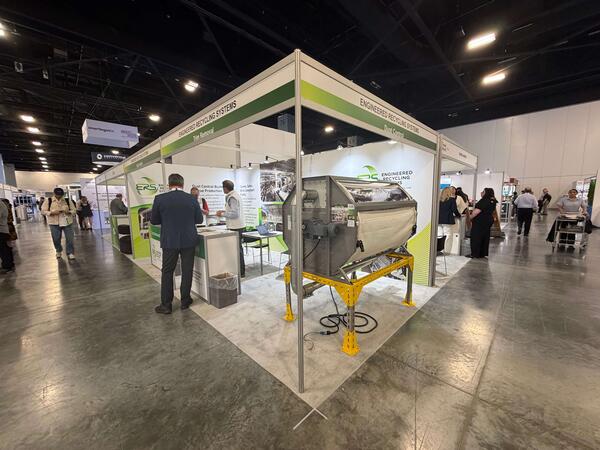 Engineered Recycling Systems exhibiting dust‑collection and trim‑removal solutions at Tissue World Miami 2026, highlighting clean, efficient systems for modern tissue converting operations.