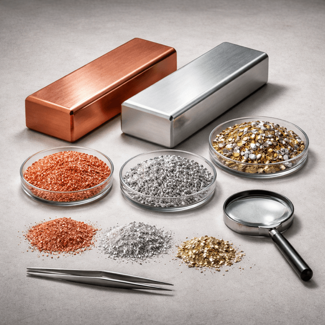 Engineered Recycling Systems LLC supports high‑value metals recovery with material testing that helps customers validate performance and understand system results.