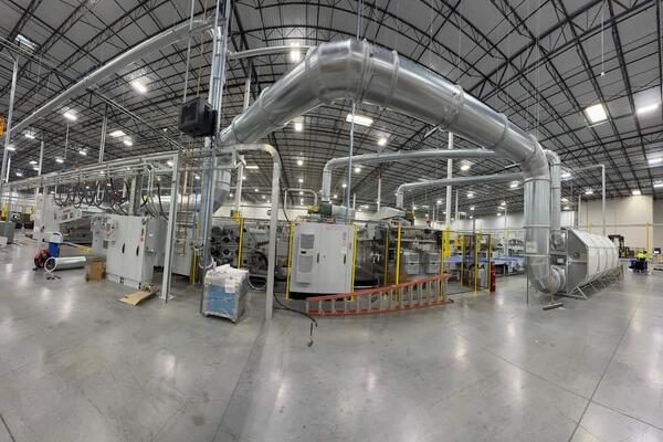 Engineered Recycling Systems filtration system for dust and trim control in high-speed paper converting environments