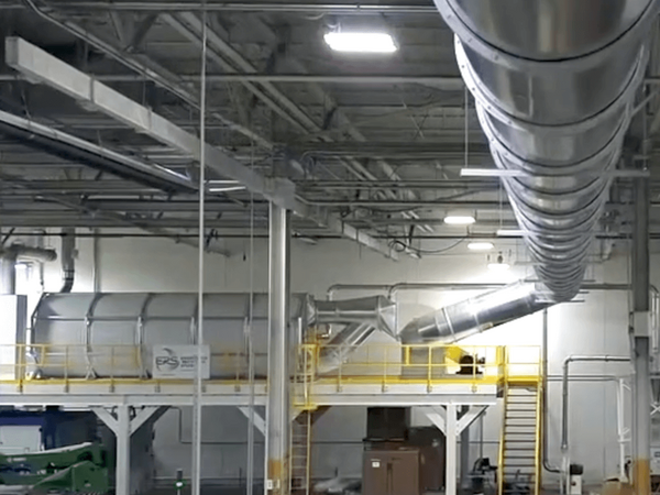 Engineered Recycling Systems LLC explaining dust collection solutions for tissue converting lines and TAD‑produced tissue.