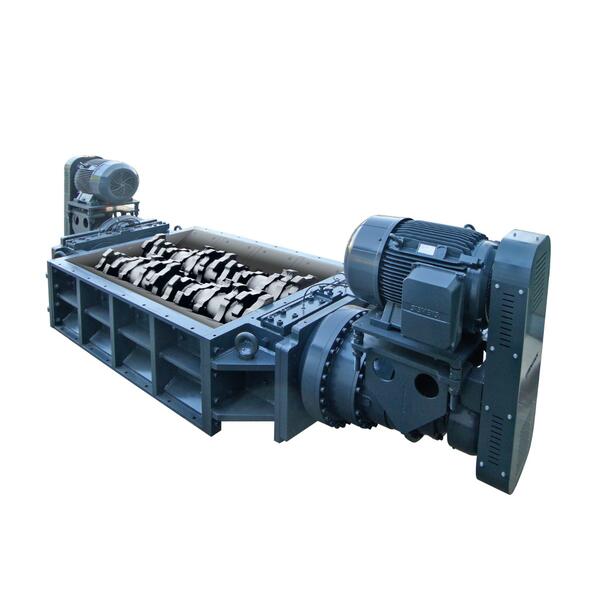 Engineered Recycling Systems Erdwich RM1350 two-shaft ripper — slow-running rotor shredder designed for gentle pre-processing of electronic waste, die-cast aluminum, and bulky scrap with high torque, variable speed control, and PLC automation