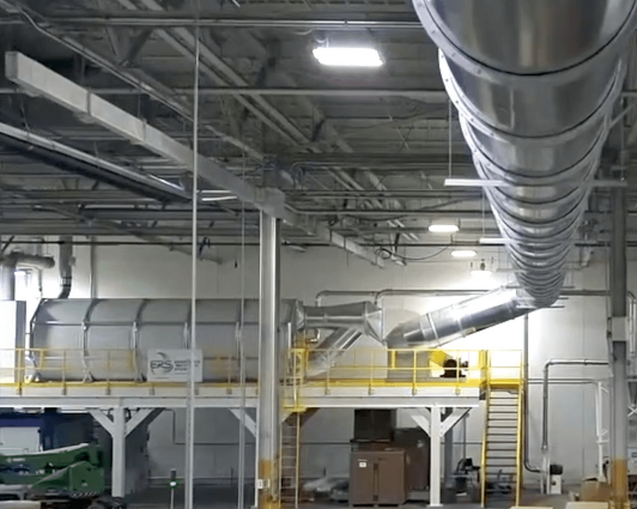 Engineered Recycling Systems LLC explaining dust collection solutions for tissue converting lines and TAD‑produced tissue.