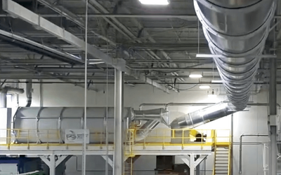 Engineered Recycling Systems LLC explaining dust collection solutions for tissue converting lines and TAD‑produced tissue.