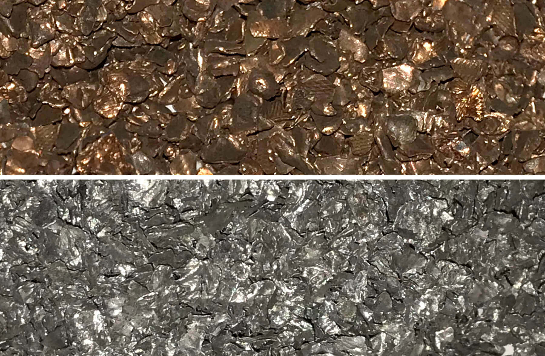 Separated Copper and Aluminum