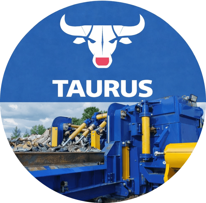 ERS and TAURUS partnership symbol representing advanced industrial scrap‑processing collaboration.