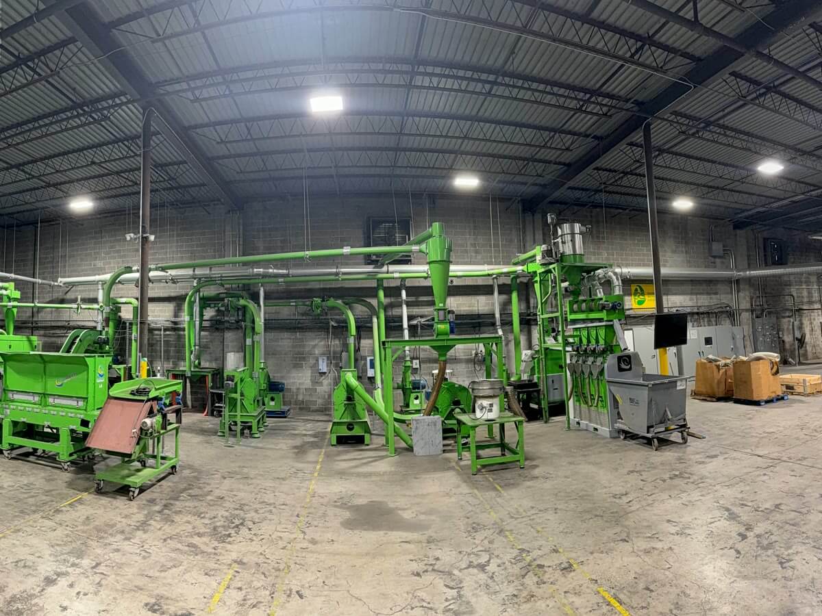 The ERS test facility in Atlanta with a green test line set up for running customer material.