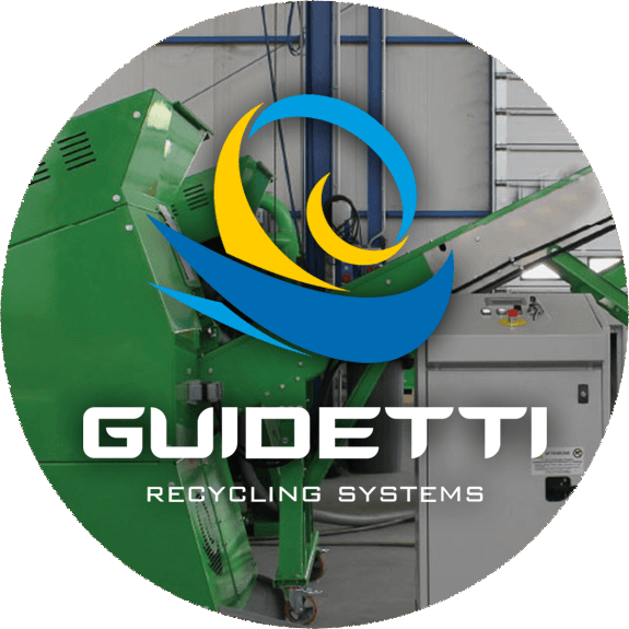 Engineered Recycling Systems Guidetti equipment — compact granulators and pre-shredders designed for efficient recovery of copper, aluminum, and other metals from cables, radiators, and electronic waste