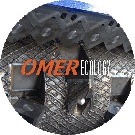 Engineered Recycling Systems OMER Tritone shredder — robust single-shaft shredding solution designed for processing tires, electrical cables, bulky materials, and non-ferrous metals with high torque and efficient throughput